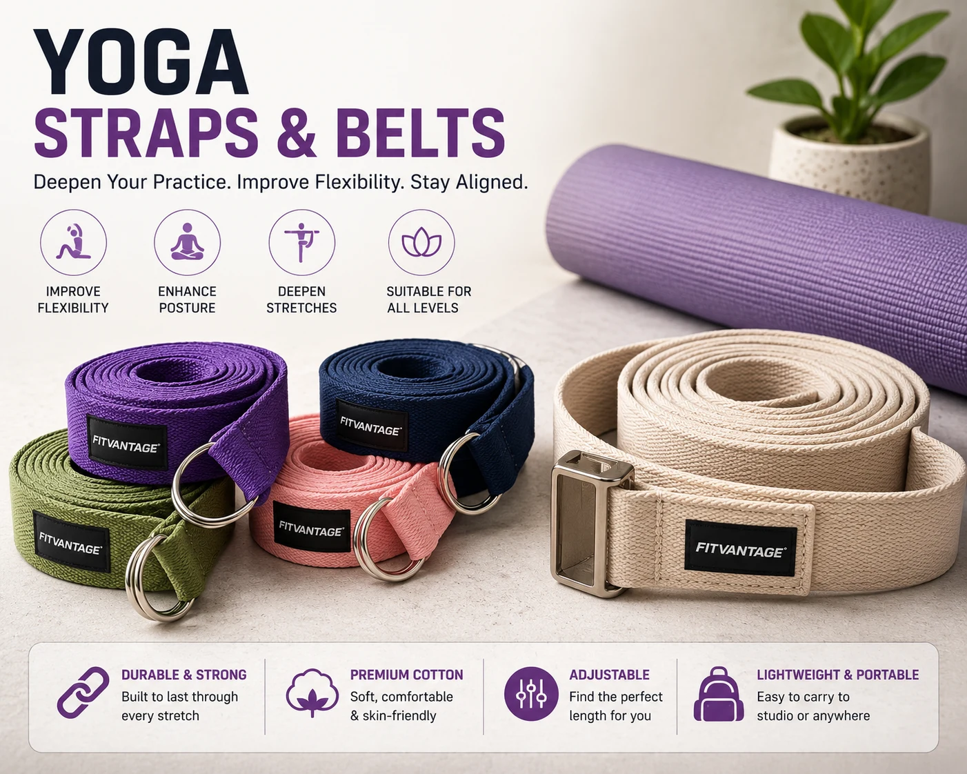 Yoga Straps & Belts